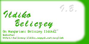 ildiko beliczey business card